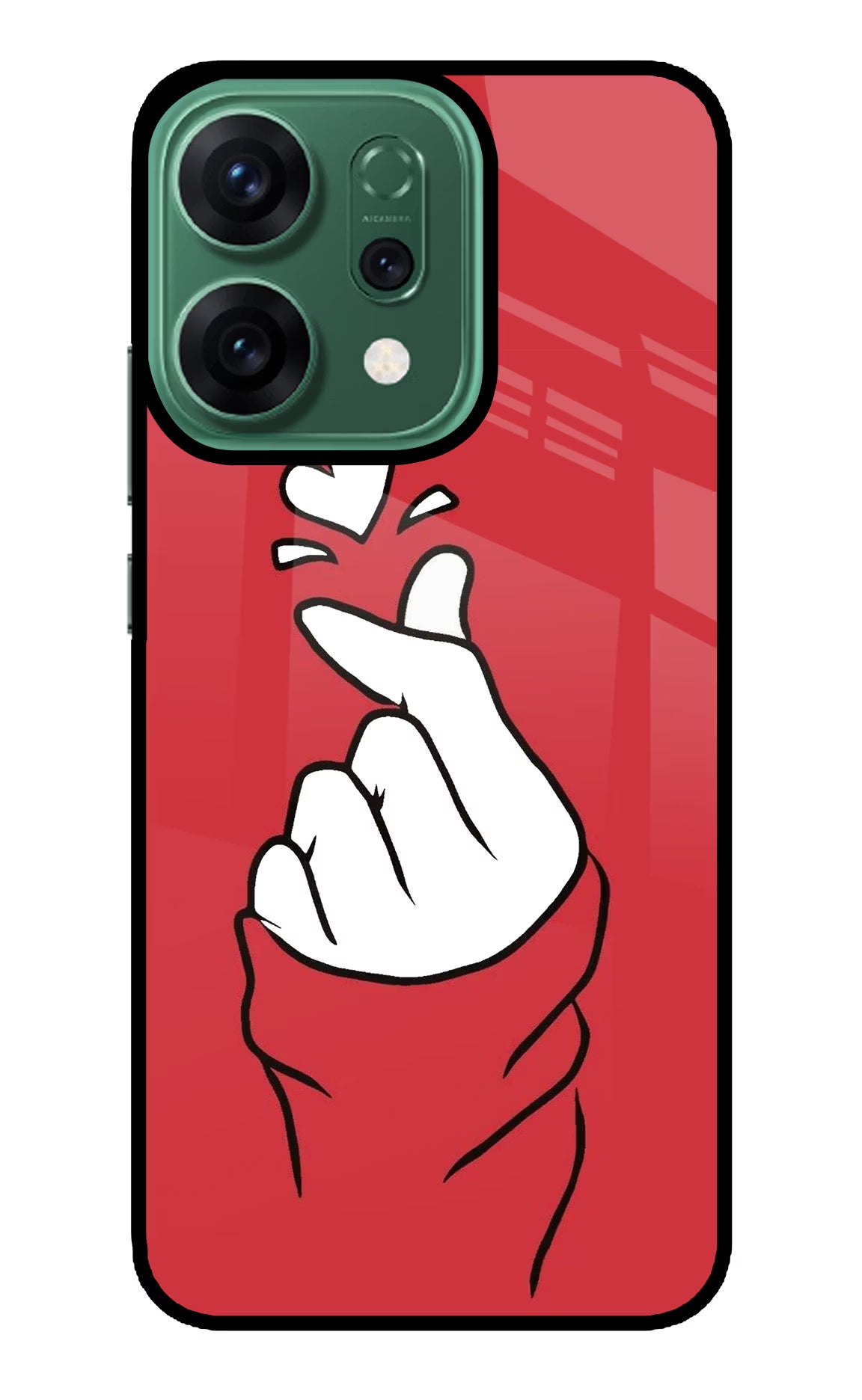 Korean Love Sign Oppo Reno14 5G Glass Case