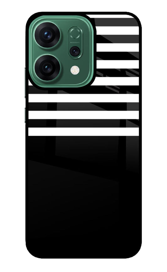Black and White Print Oppo Reno14 5G Glass Case