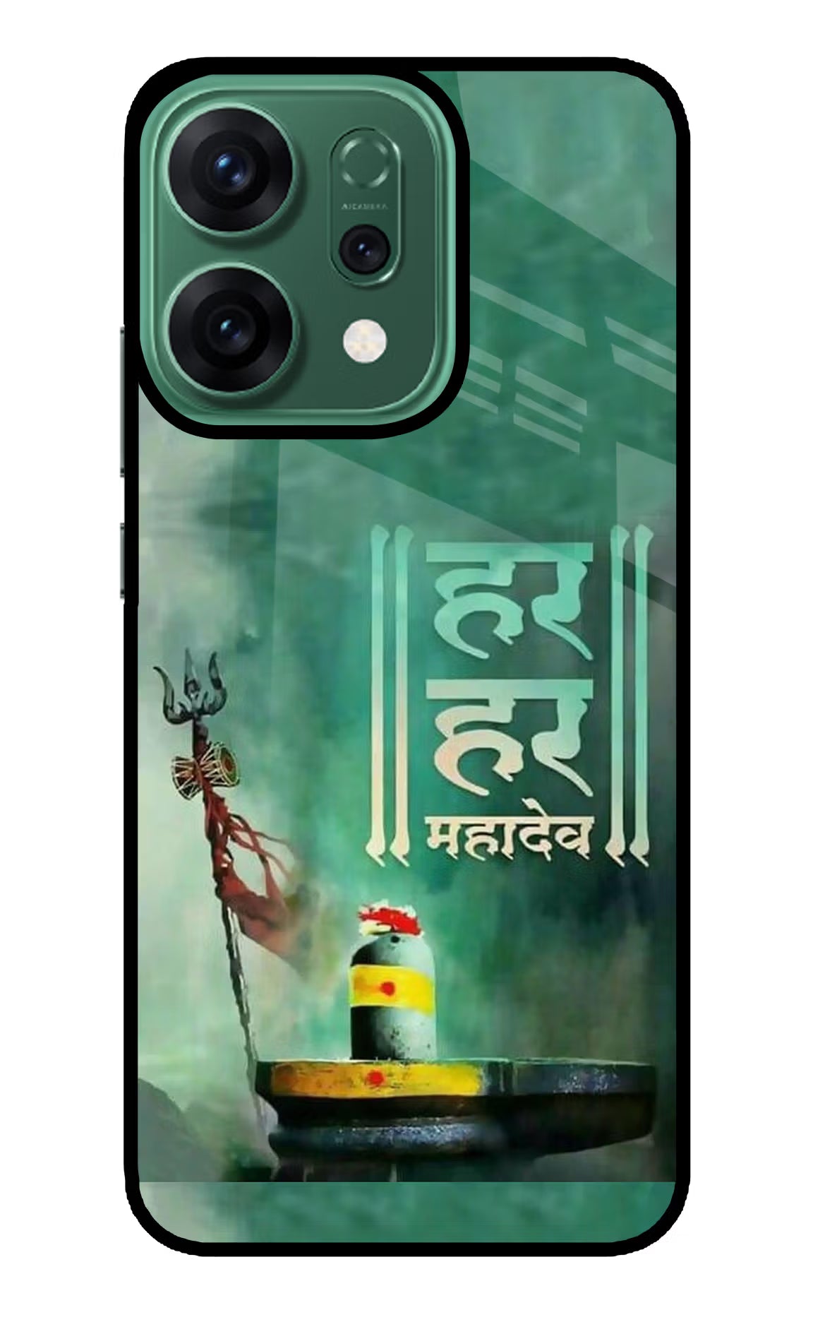 Har Har Mahadev Shivling Oppo Reno14 5G Glass Case