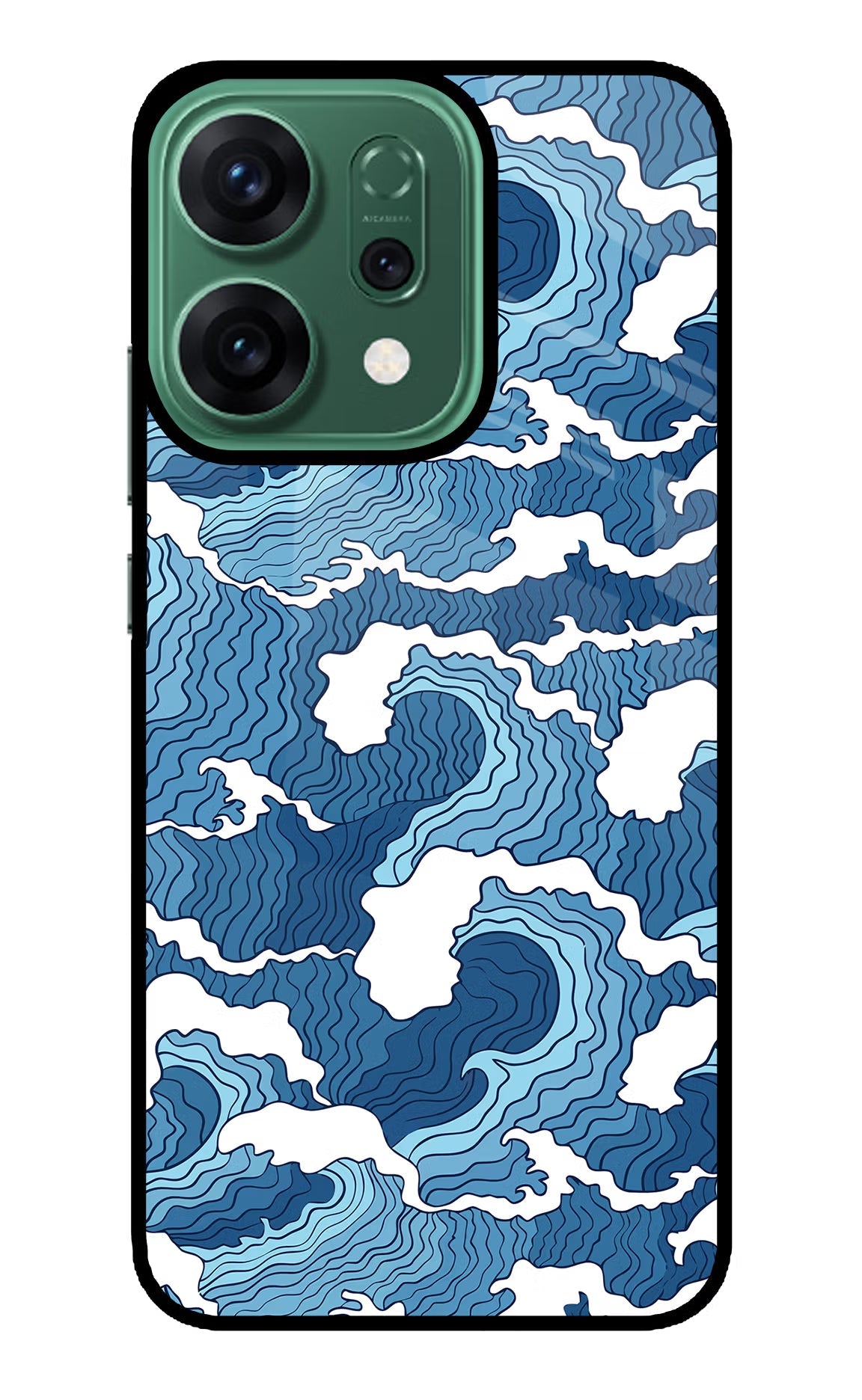 Blue Waves Oppo Reno14 5G Back Cover