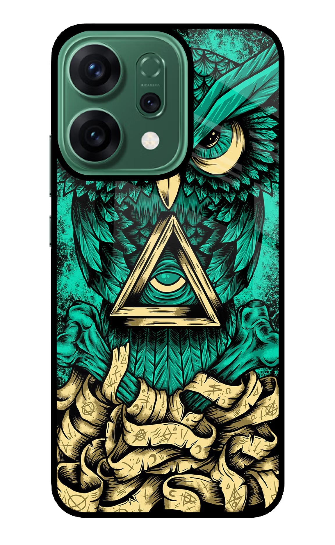Green Owl Oppo Reno14 5G Back Cover