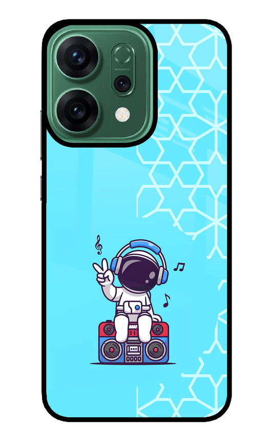Cute Astronaut Chilling Oppo Reno14 5G Back Cover