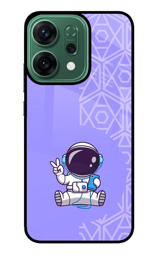 Cute Astronaut Chilling Oppo Reno14 5G Back Cover
