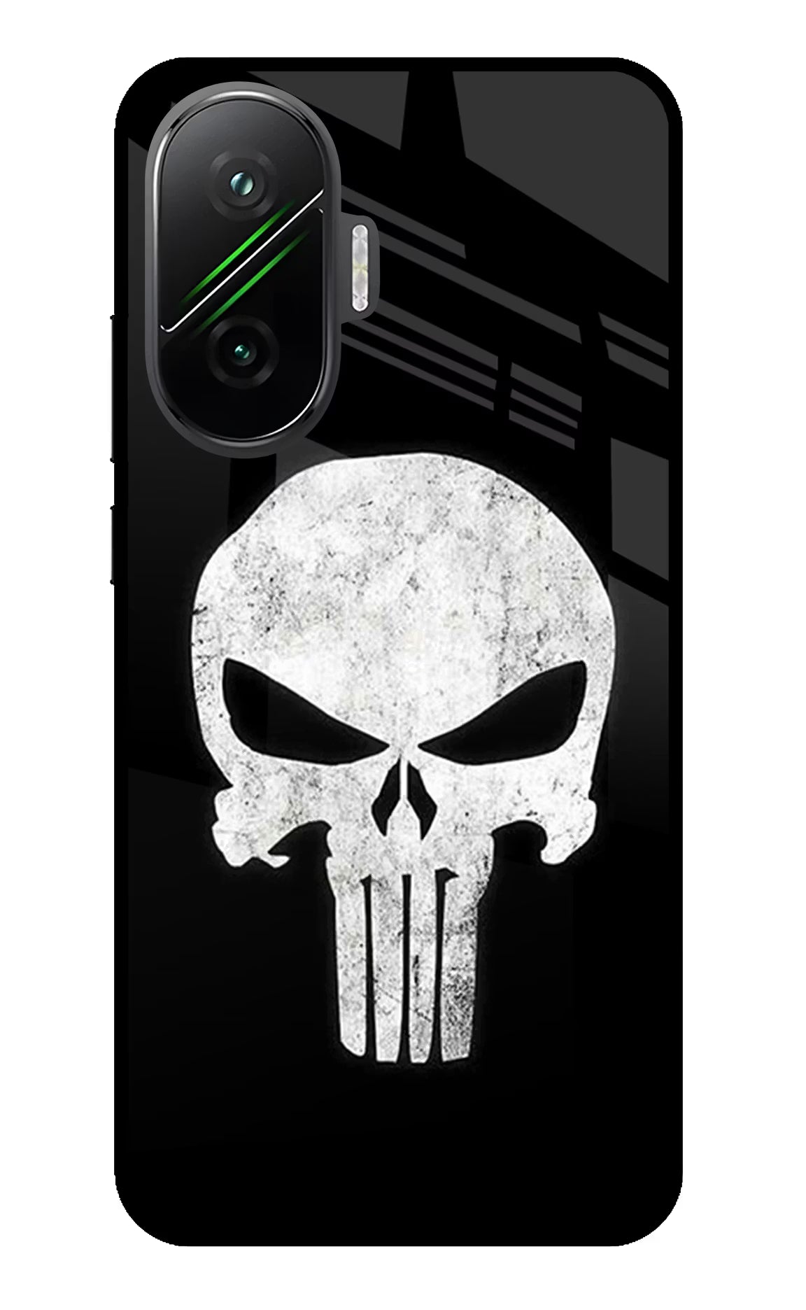 Punisher Skull Poco F7 5G Glass Case