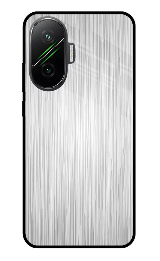 Wooden Grey Texture Poco F7 5G Glass Case