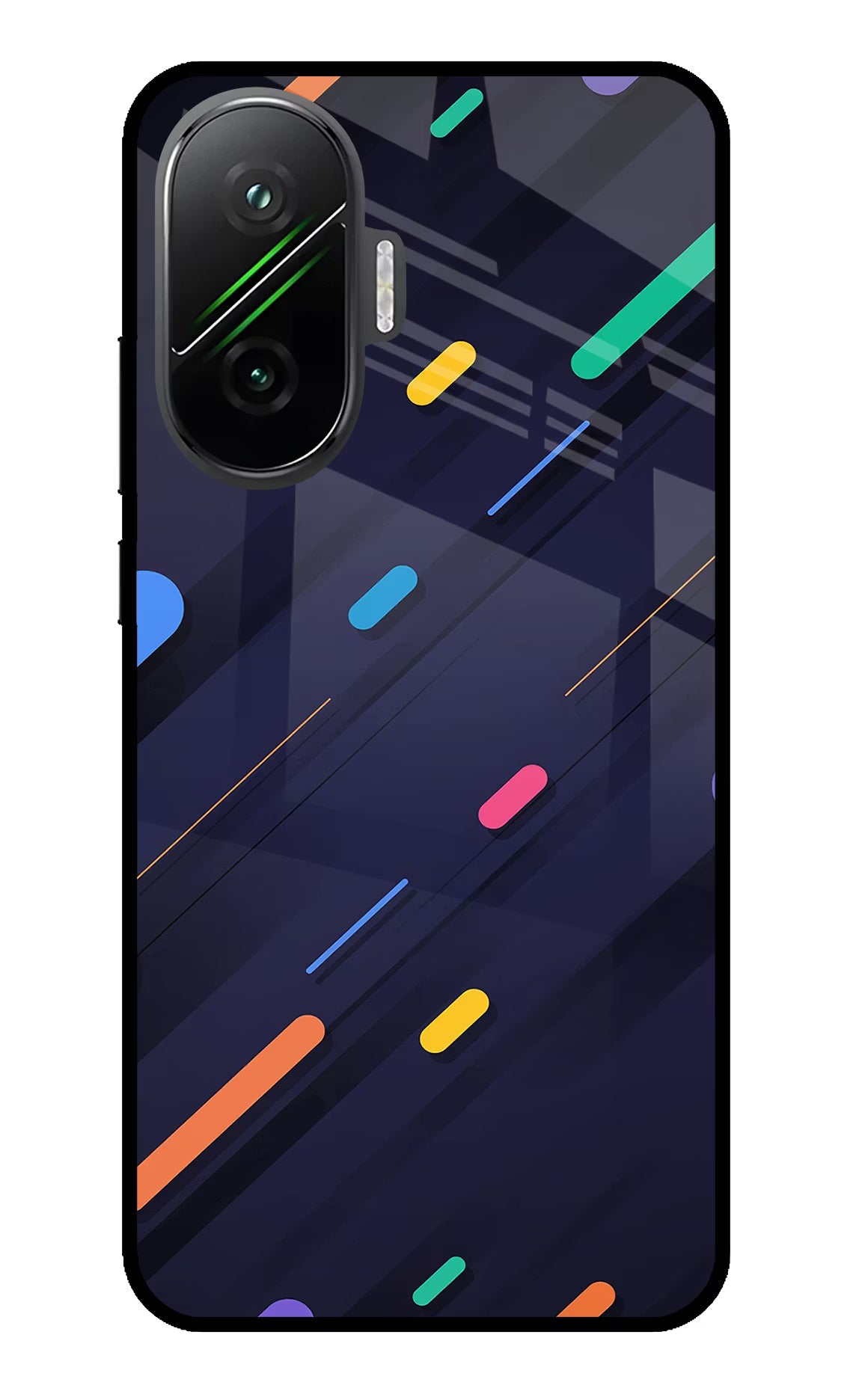 Abstract Design Poco F7 5G Glass Case