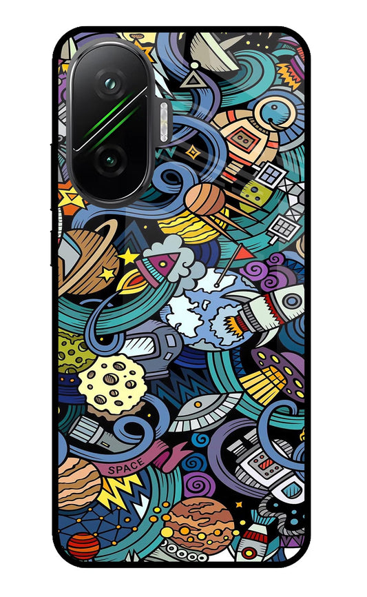Space Abstract Poco F7 5G Glass Case