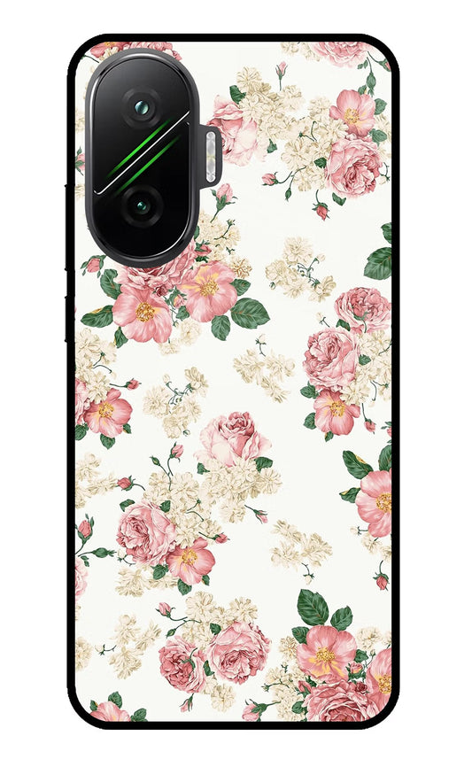 Flowers Poco F7 5G Glass Case