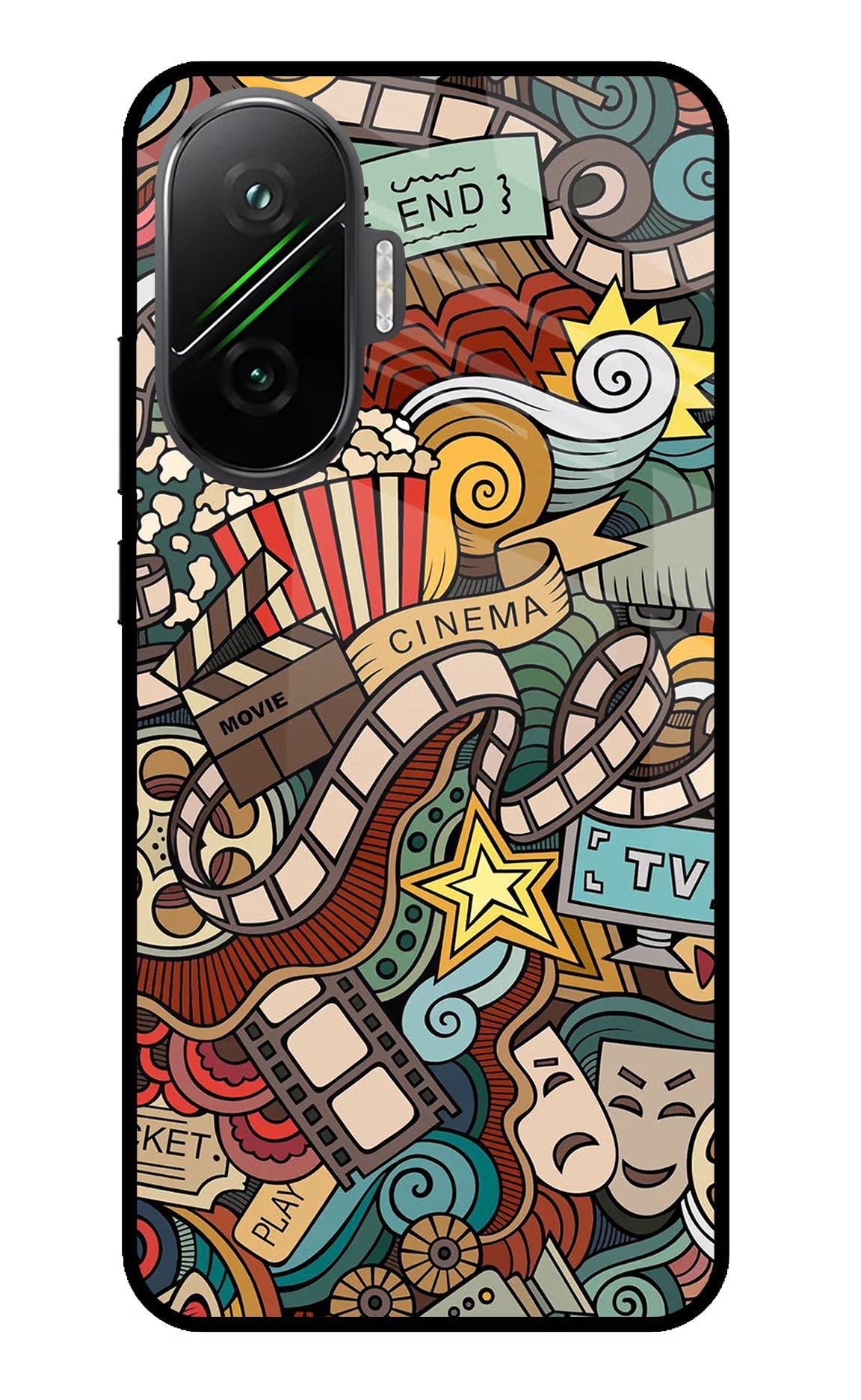 Cinema Abstract Poco F7 5G Glass Case