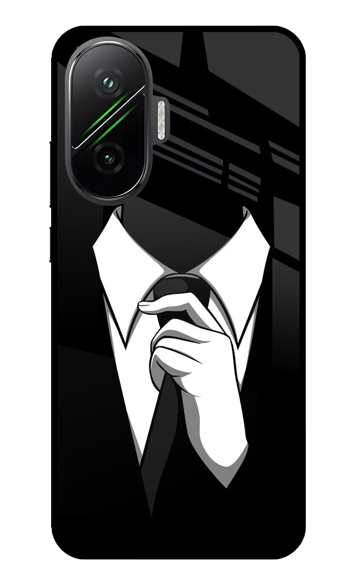 Black Tie Poco F7 5G Glass Case