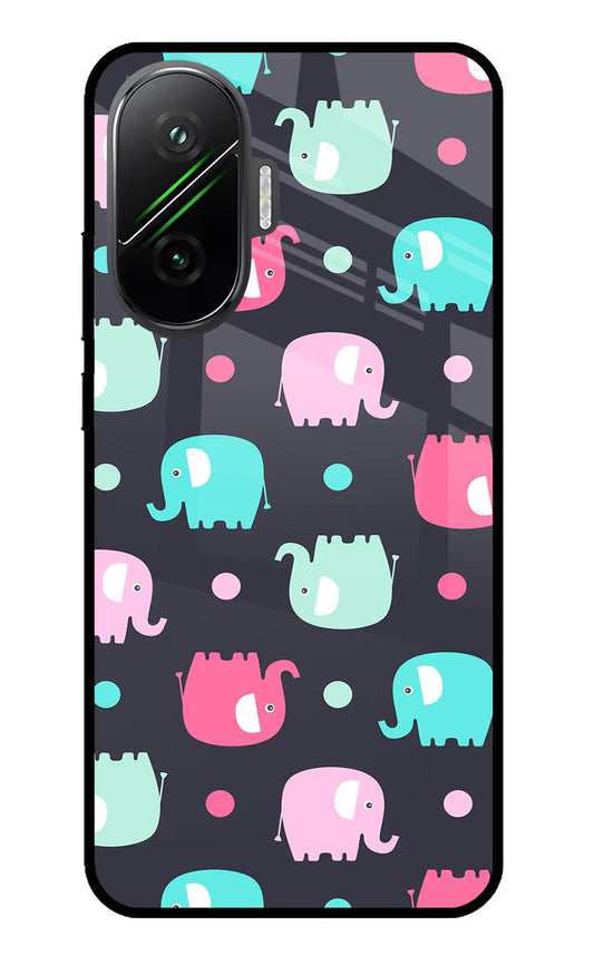 Elephants Poco F7 5G Glass Case