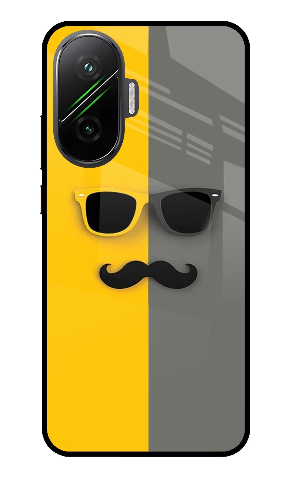Sunglasses with Mustache Poco F7 5G Glass Case