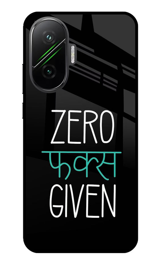 Zero Fucks Given Poco F7 5G Glass Case