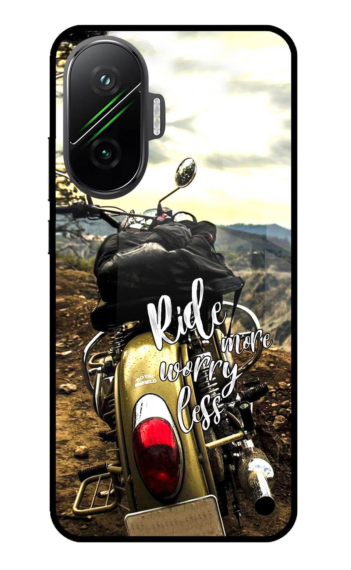 Ride More Worry Less Poco F7 5G Glass Case