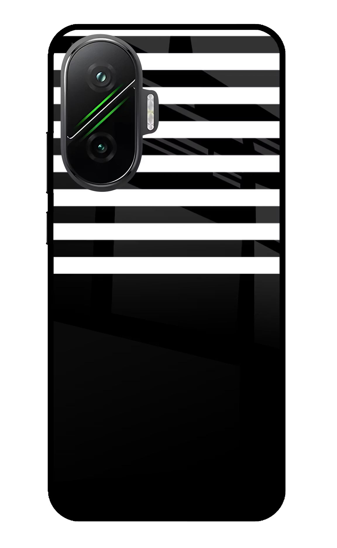 Black and White Print Poco F7 5G Glass Case