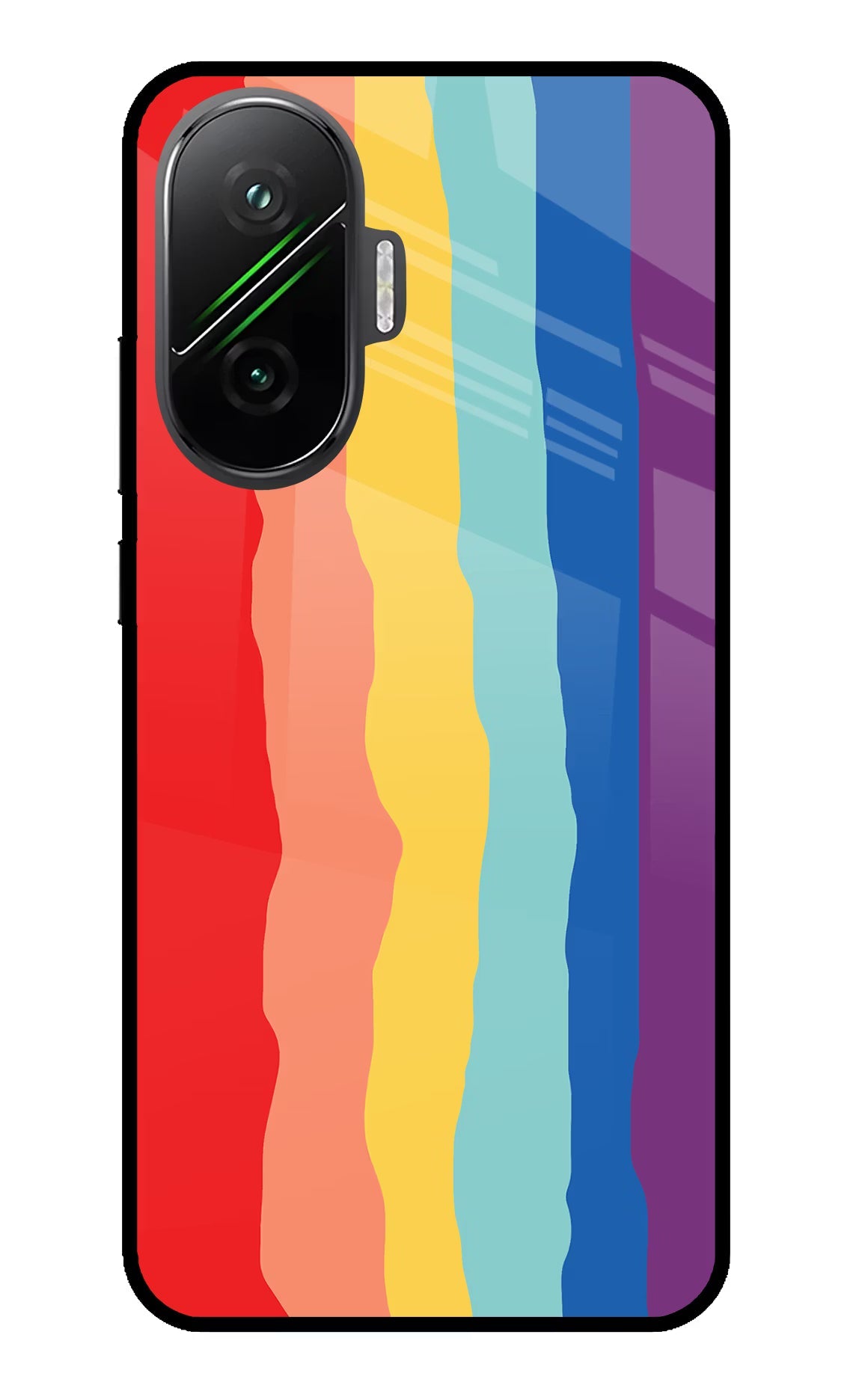 Rainbow Poco F7 5G Glass Case