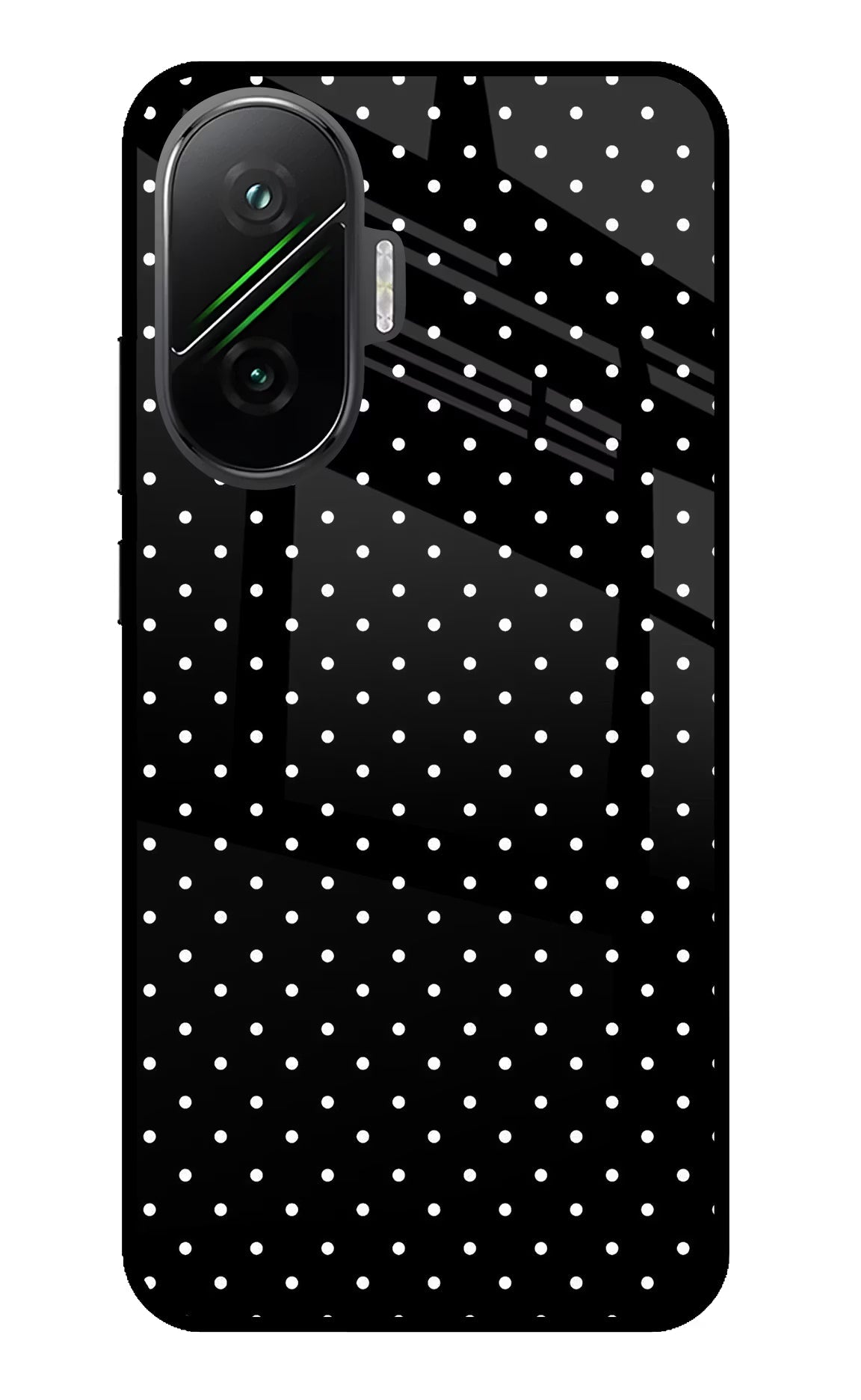 White Dots Poco F7 5G Glass Case