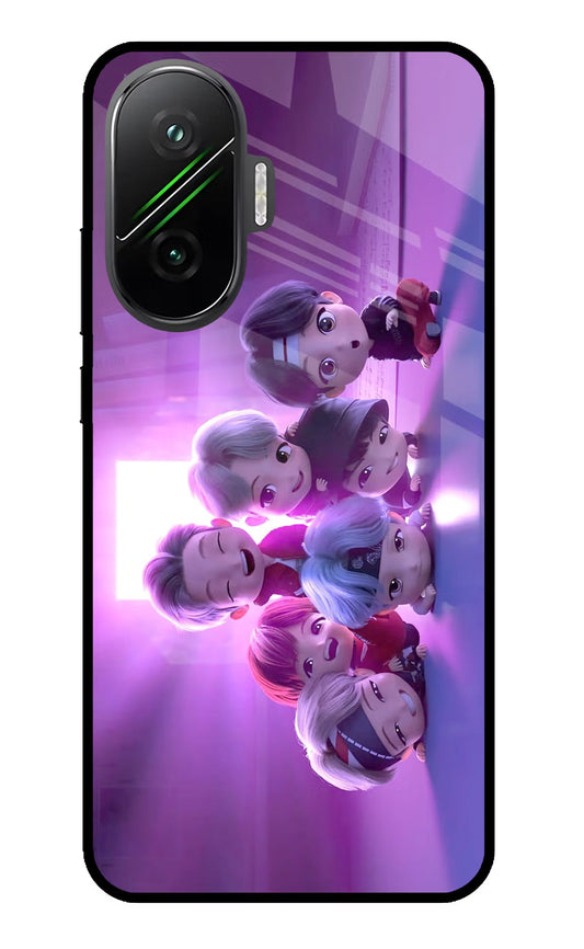 BTS Chibi Poco F7 5G Glass Case