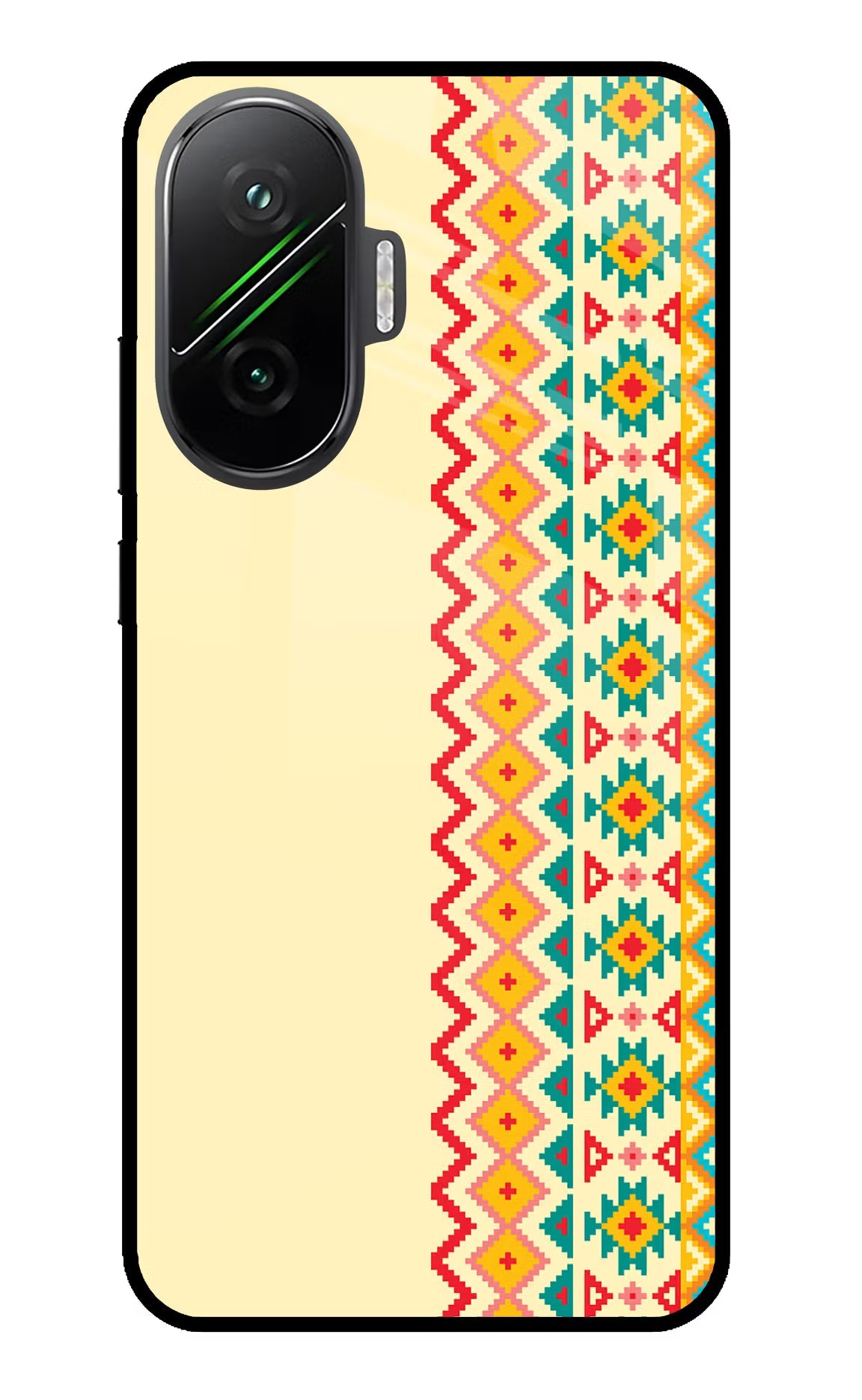 Ethnic Seamless Poco F7 5G Glass Case