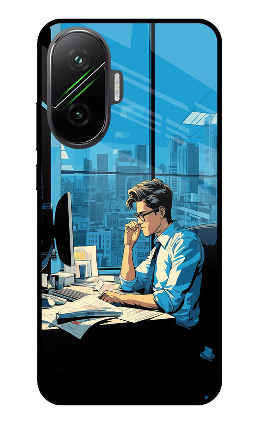 Focused Hustler (AI Generated) Poco F7 5G Glass Case