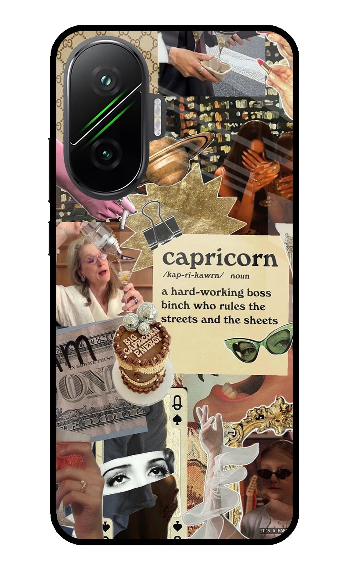 Capricorn Zodiac Poco F7 5G Glass Case
