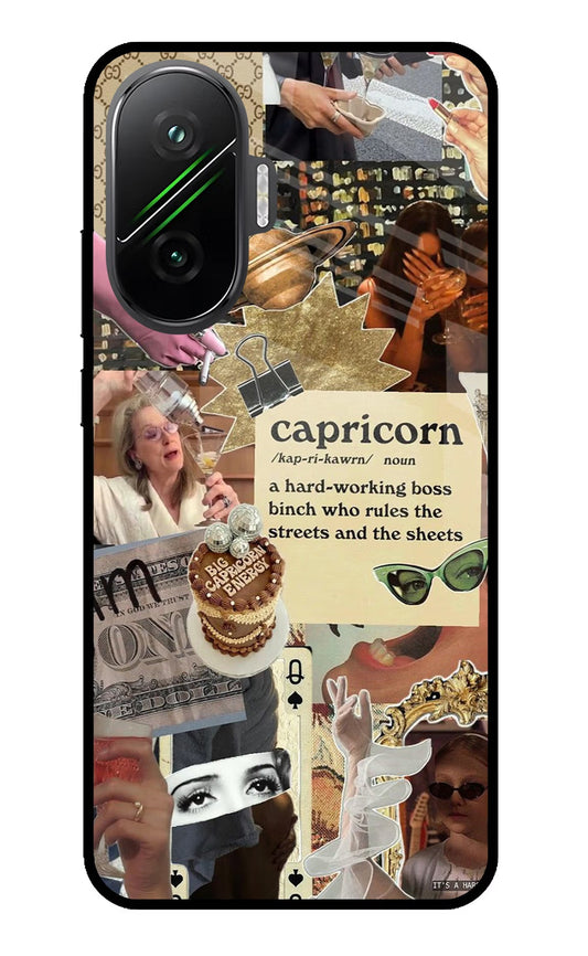 Capricorn Zodiac Poco F7 5G Glass Case