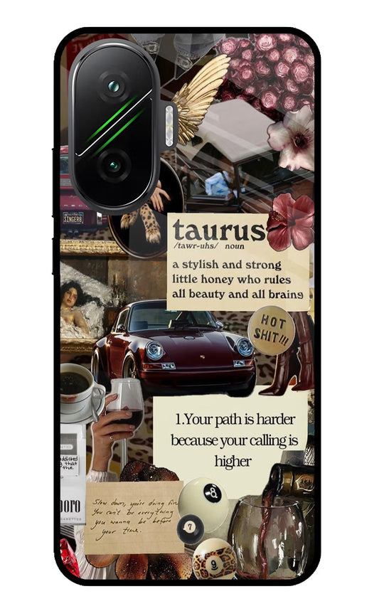 Taurus Zodiac Poco F7 5G Glass Case
