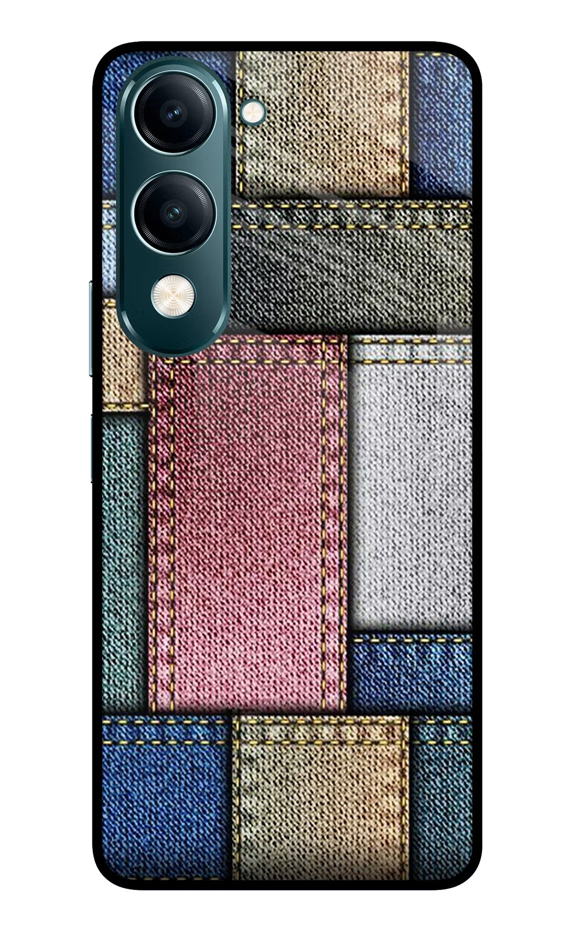 Multicolor Jeans Vivo Y19s 5G Glass Case