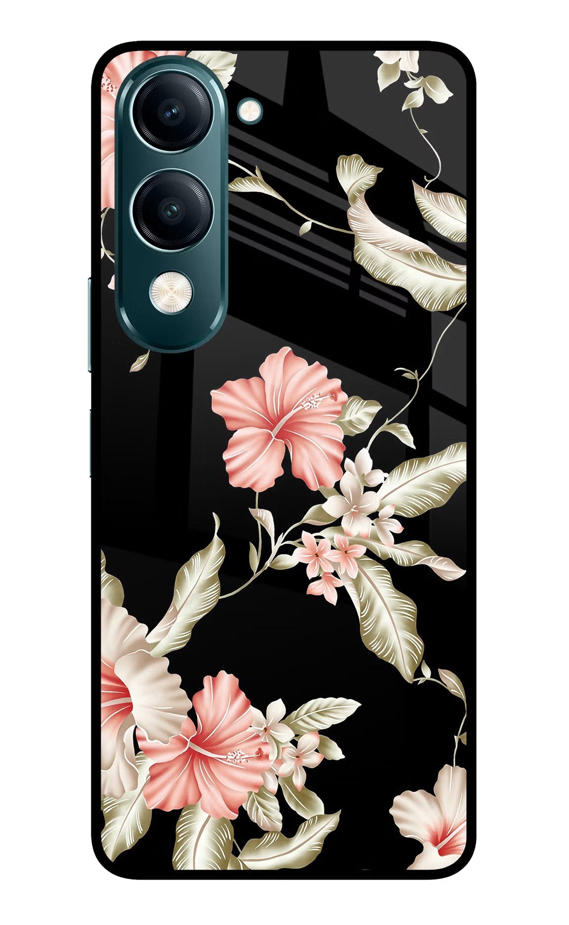 Flowers Vivo Y19s 5G Glass Case