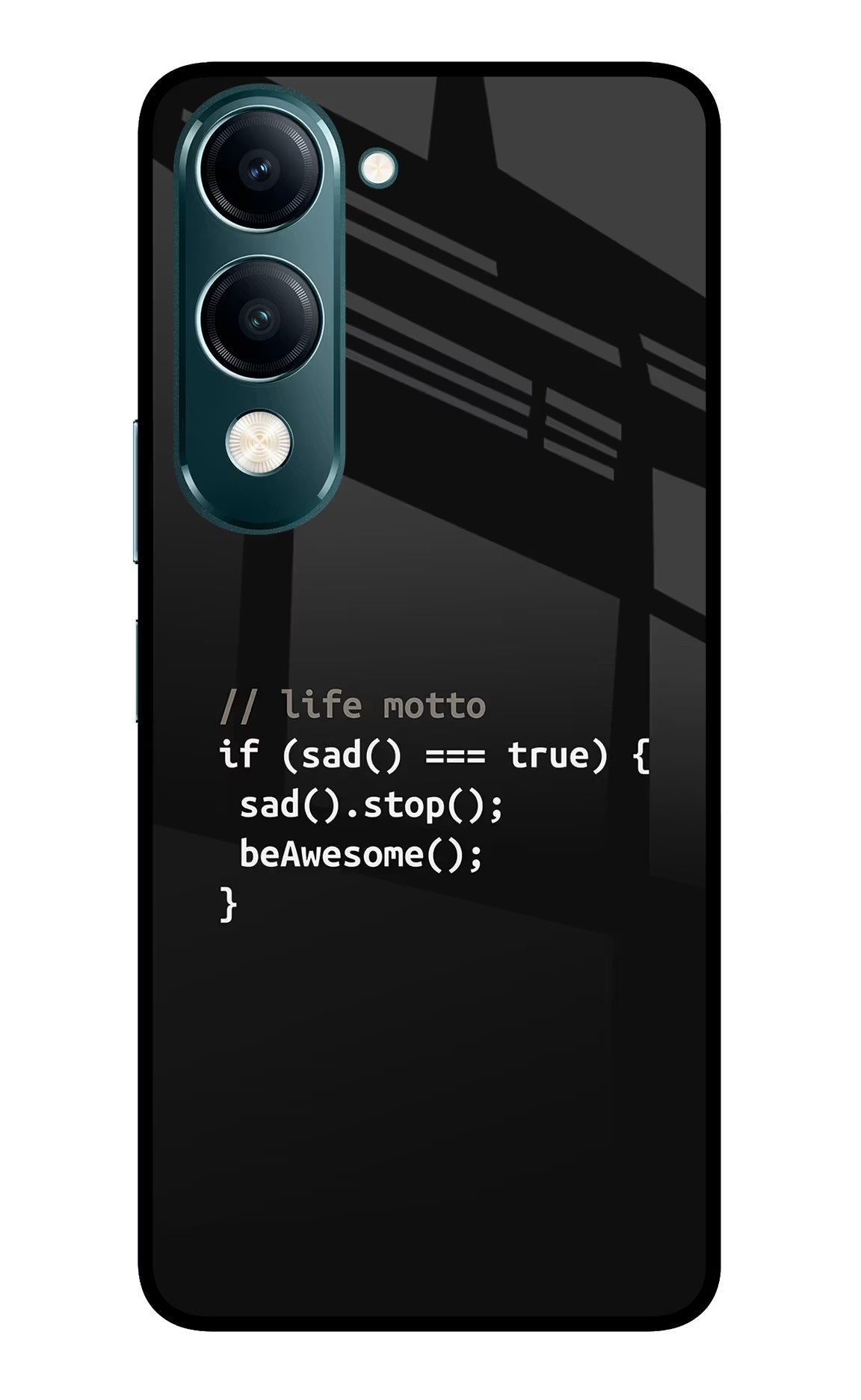 Life Motto Code Vivo Y19s 5G Glass Case