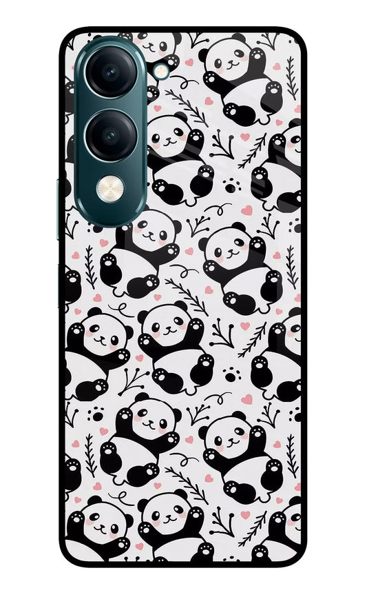 Cute Panda Vivo Y19s 5G Glass Case