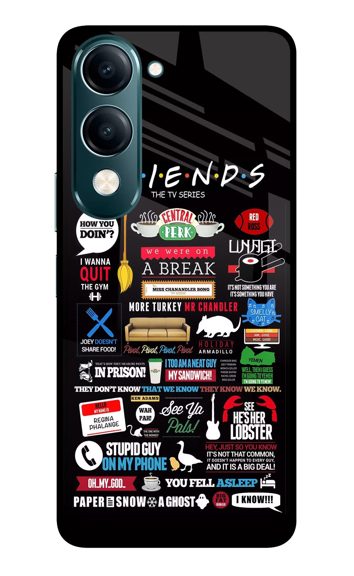 FRIENDS Vivo Y19s 5G Glass Case
