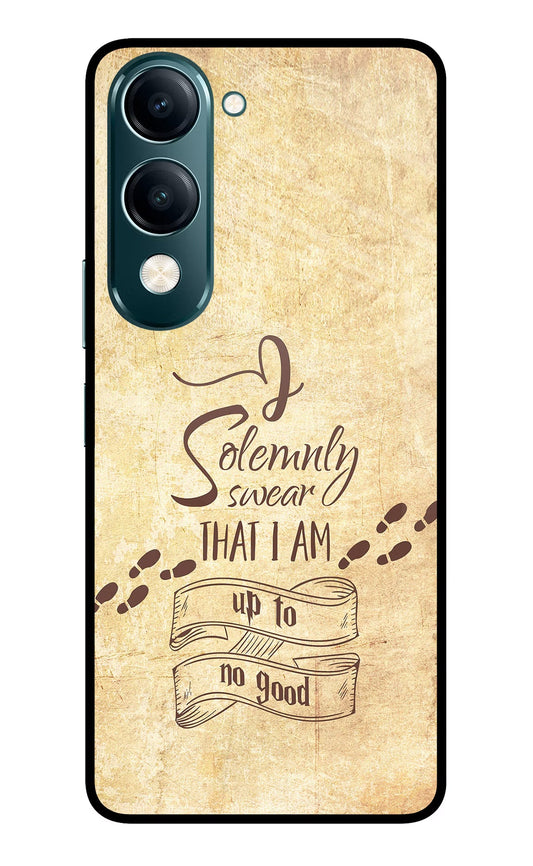 I Solemnly swear that i up to no good Vivo Y19s 5G Glass Case