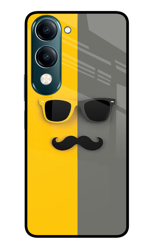 Sunglasses with Mustache Vivo Y19s 5G Back Cover