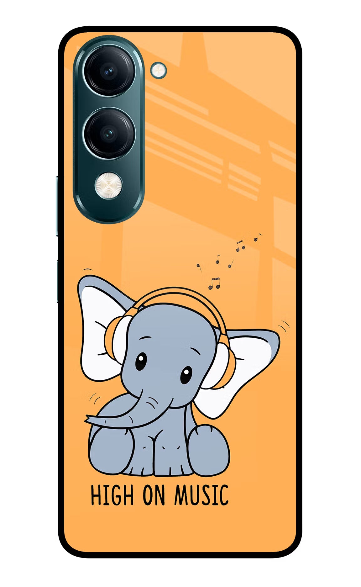 High On Music Vivo Y19s 5G Glass Case