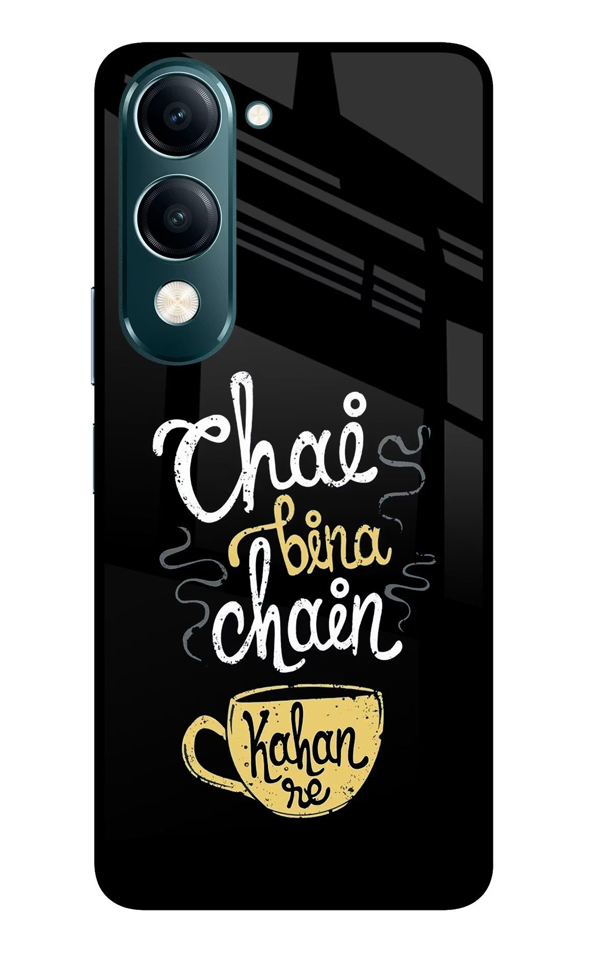 Chai Bina Chain Kaha Re Vivo Y19s 5G Glass Case