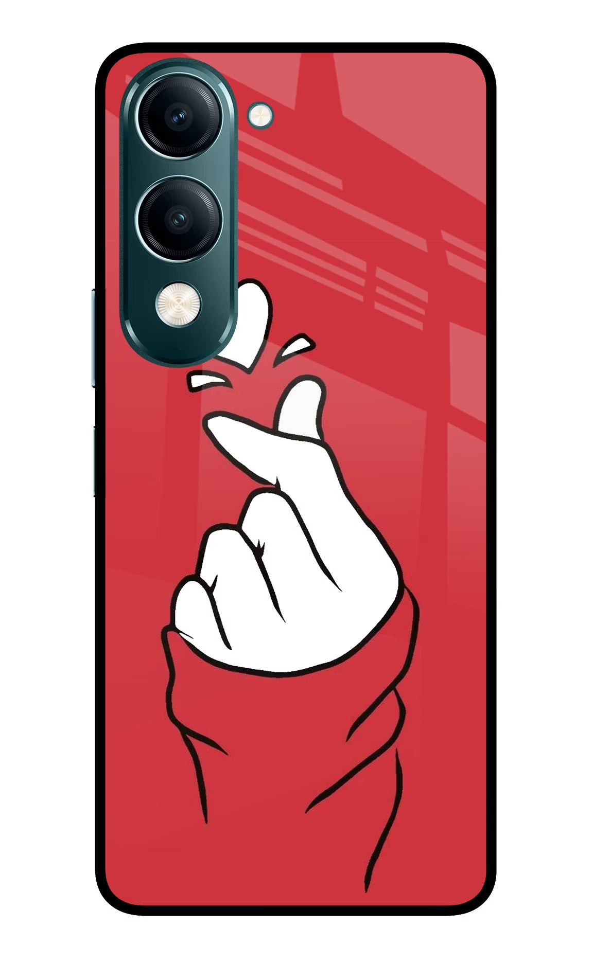 Korean Love Sign Vivo Y19s 5G Glass Case