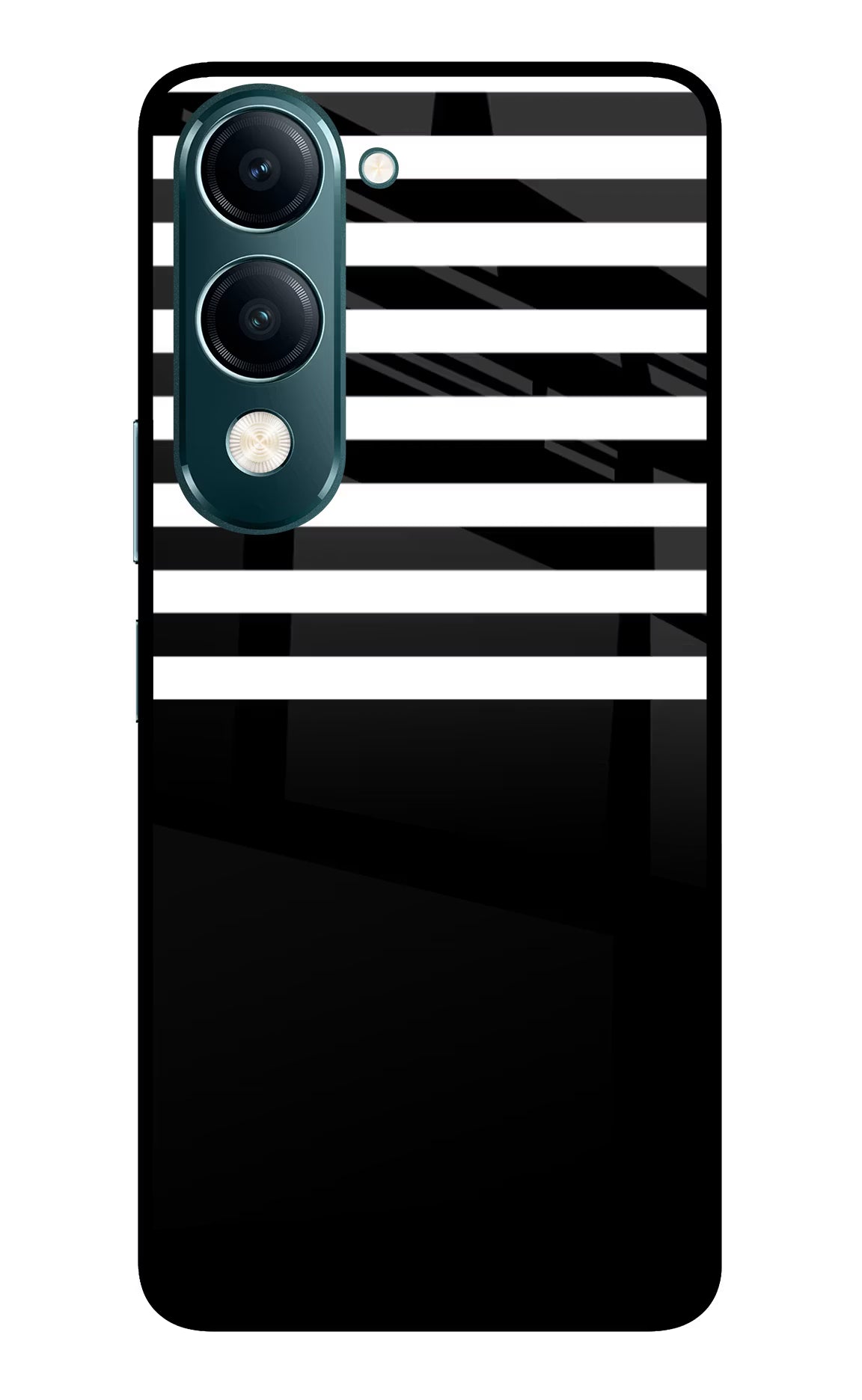 Black and White Print Vivo Y19s 5G Glass Case