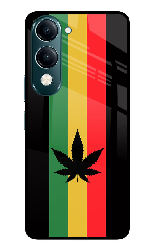 Weed Flag Vivo Y19s 5G Glass Case