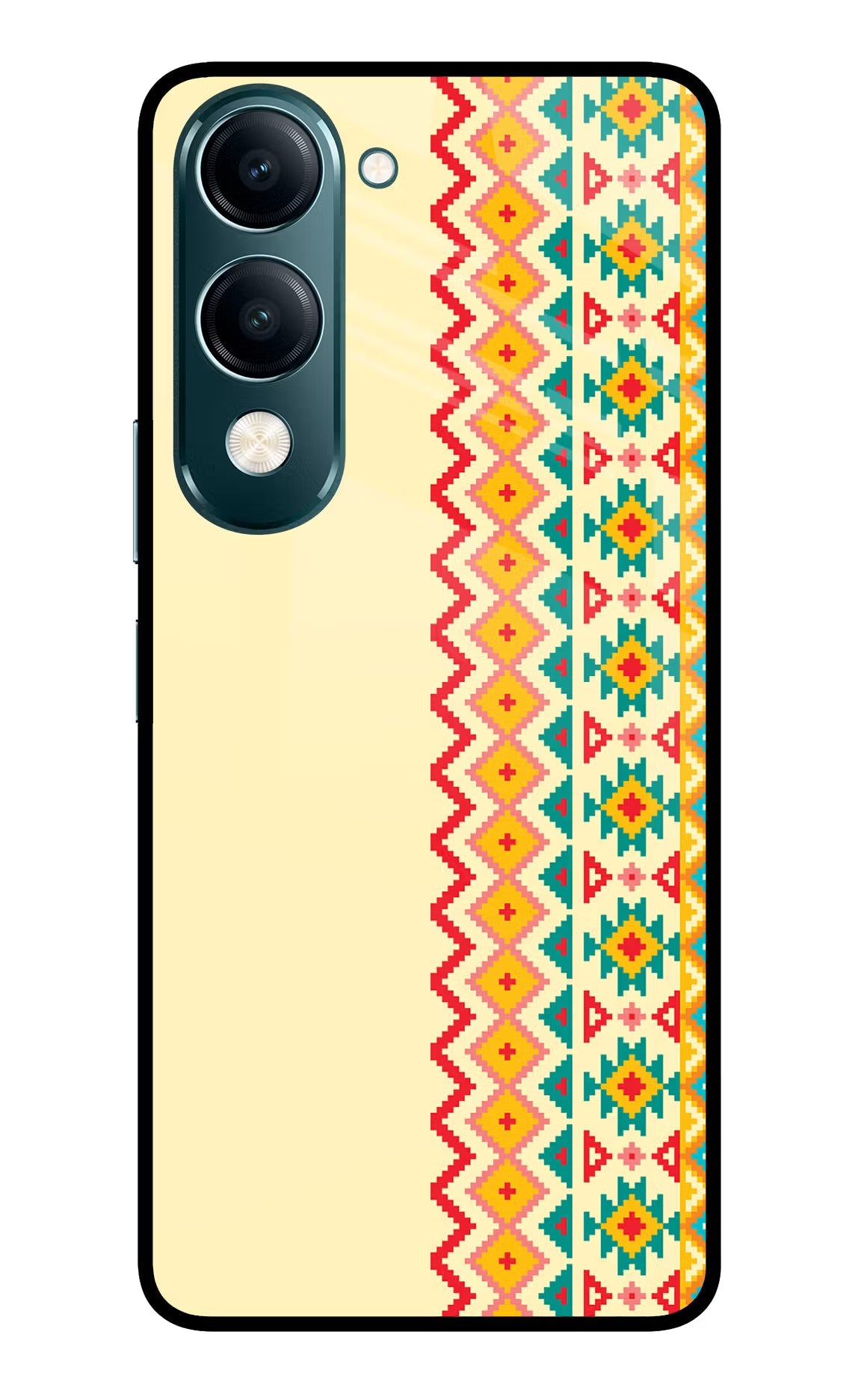 Ethnic Seamless Vivo Y19s 5G Glass Case