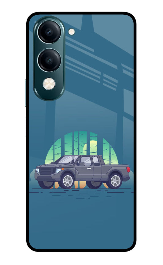 Retro Garage Vibe Vivo Y19s 5G Glass Case