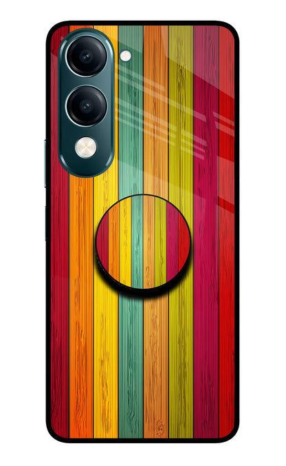 Multicolor Wooden Vivo Y19s 5G Pop Case