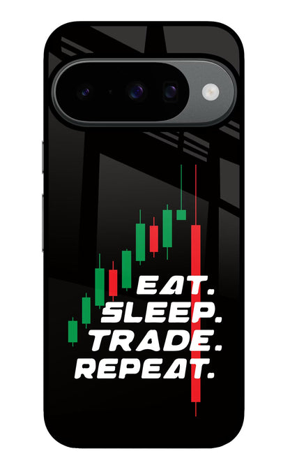 Eat Sleep Trade Repeat Google Pixel 10 Back Cover