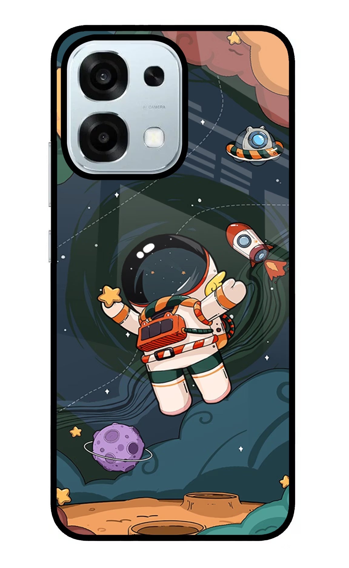 Cartoon Astronaut Oppo F31 5G Back Cover