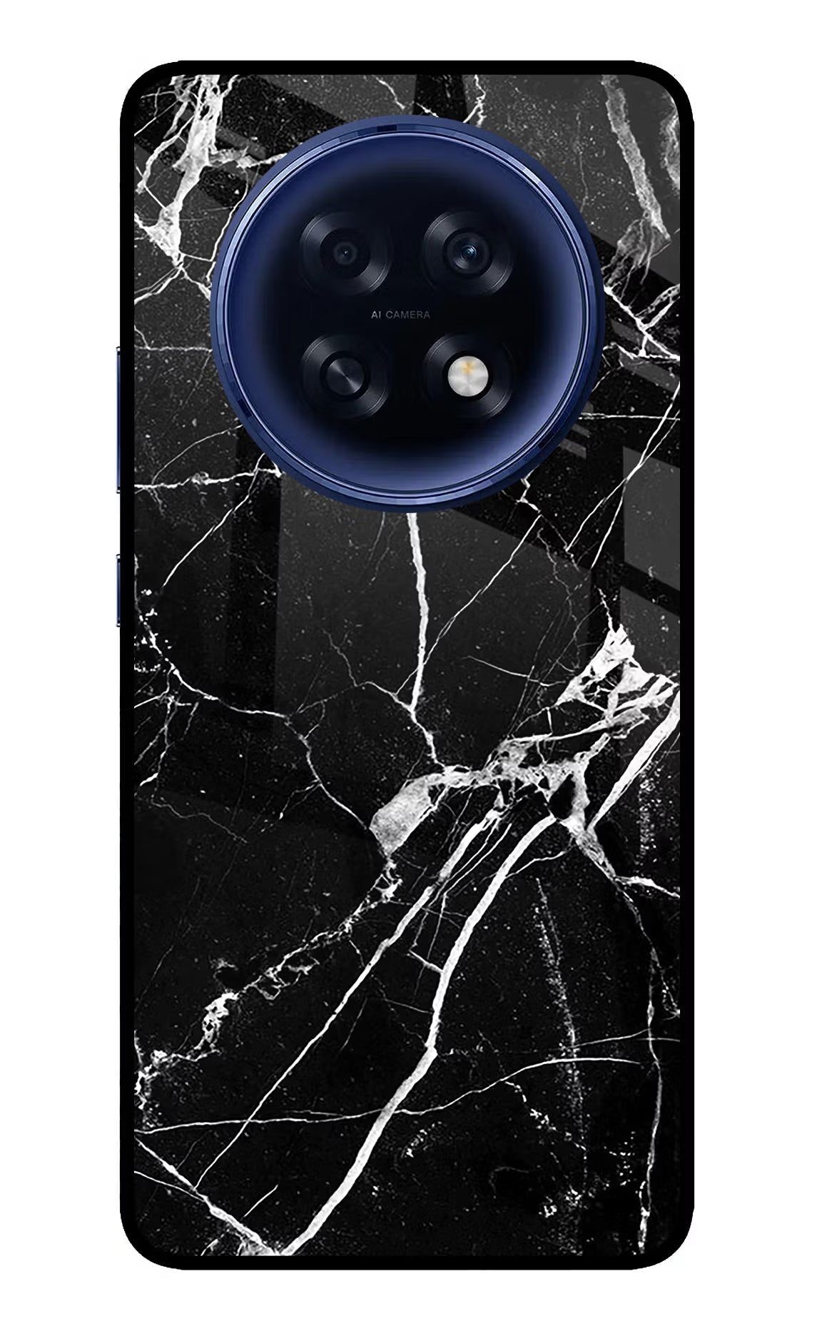 Black Marble Pattern Oppo F31 Pro Plus 5G Glass Case