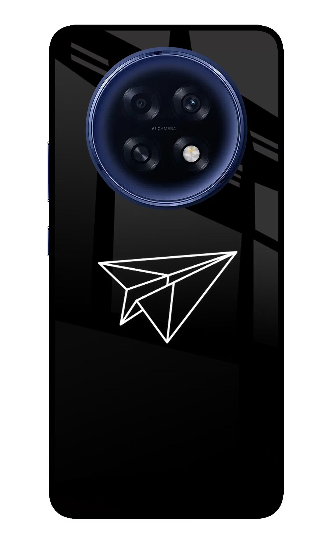 Paper Plane White Oppo F31 Pro Plus 5G Glass Case