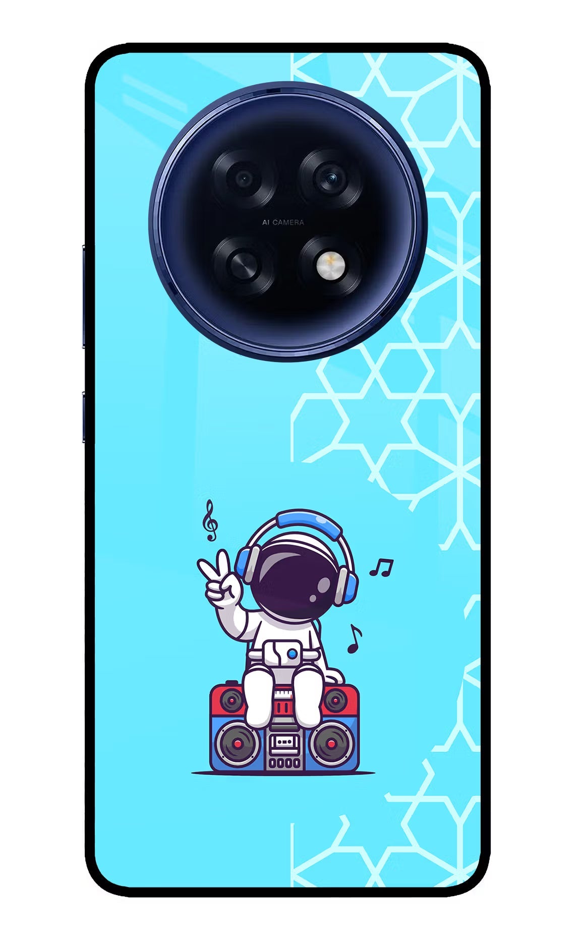 Cute Astronaut Chilling Oppo F31 Pro Plus 5G Glass Case