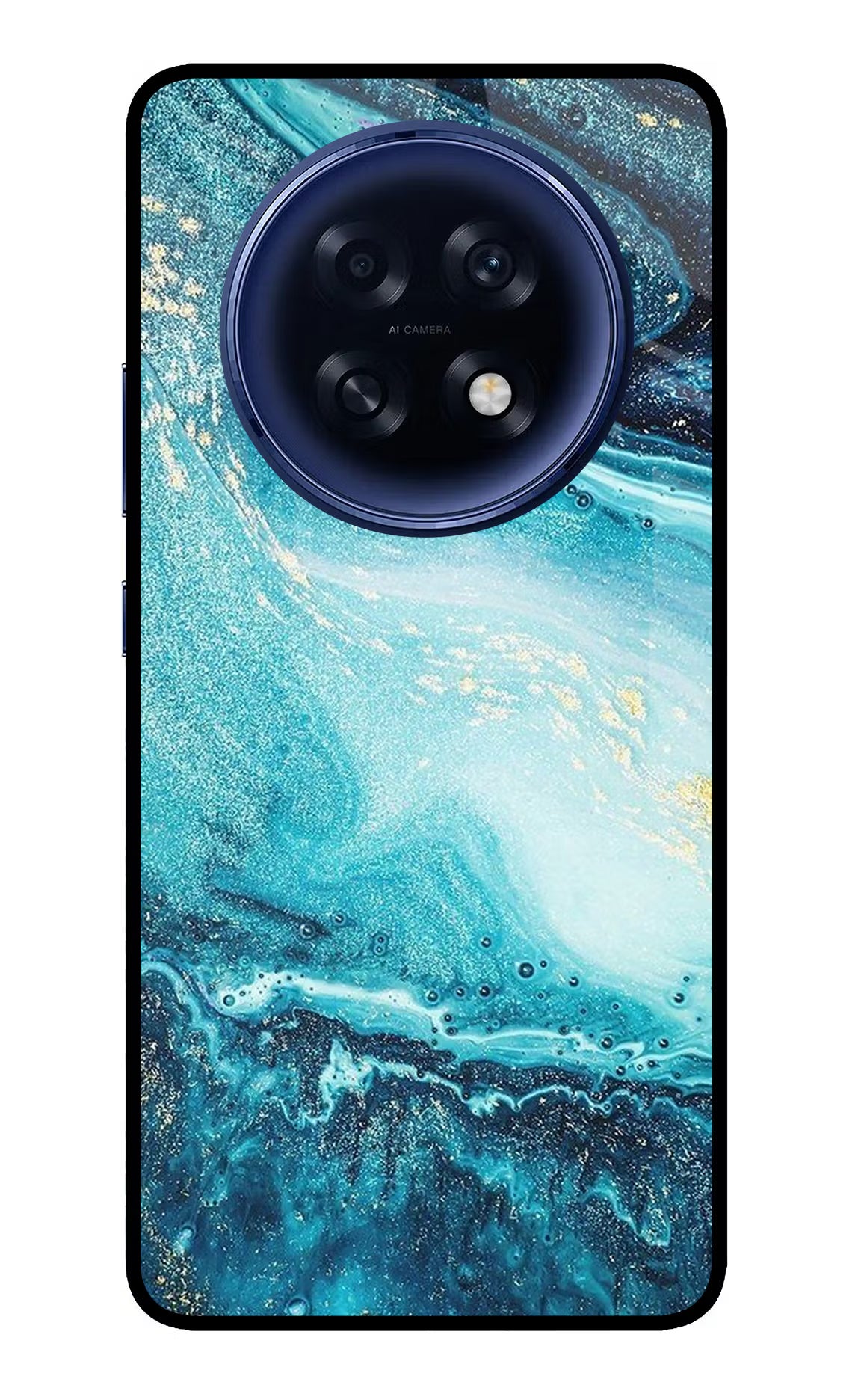 Blue Glitter Marble Oppo F31 Pro Plus 5G Back Cover