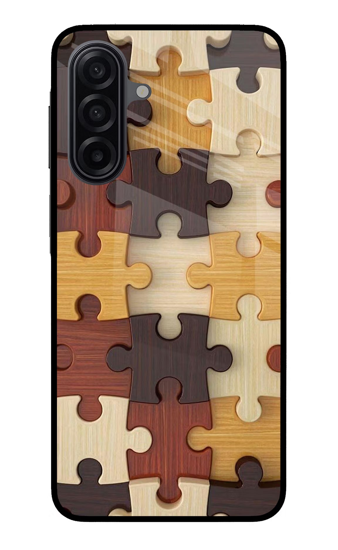 Wooden Puzzle Samsung A17 5G Glass Case