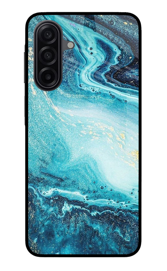 Blue Glitter Marble Samsung A17 5G Back Cover